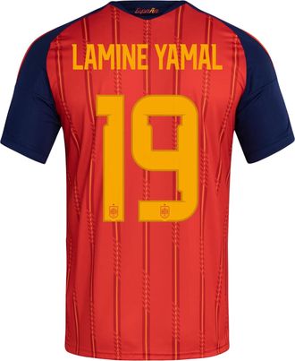 adidas Lamine Yamal Spain 26 Home Jersey Asia Sizing Vivid Red KW7712