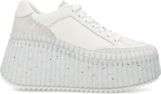 Chlo&eacute; White Double Sole Sneakers
