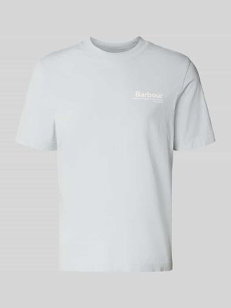Barbour Relaxed Fit T-Shirt aus reiner Baumwolle Modell WILDFELL in Hellblau, Gr&ouml;&szlig;e XXXL