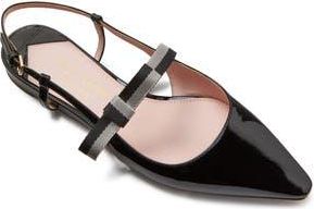 Kate Spade New York maritza pointed toe slingback flat in Black Multi. at Nordstrom Rack, Size 7.5