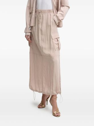 Liu Jo drawstring-waist cargo skirt - women - Polyamide/Viscose/Polyester - S - Pink