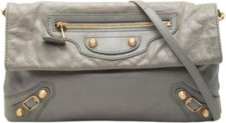 Balenciaga Pre-owned Clutches, female, Gray, Size: ONE SIZE Pre-owned The Envelope Crossbody Bag