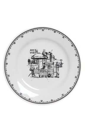 Fishs Eddy NYC Toile Cart Plate in White/black at Nordstrom