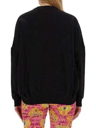 Versace Jeans Couture Cropped Logo Sweatshirt - Black