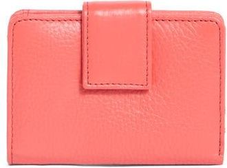 Mundi Pixie Leather Card Case in Candy Coral at Nordstrom Rack