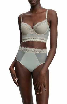 Skarlett Blue Entice Longline Lightly Lined Bra in Frosted Jade/nylon at Nordstrom, Size 30B