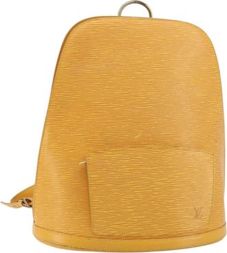 Louis Vuitton Gobelins Backpack Epi Leather Yellow Leather Backpack Bag (Pre-Owned)