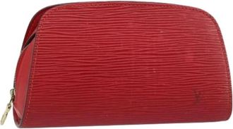 Louis Vuitton Pre-owned Vintage Leren Clutch - Dames - Vintage Clutch - Rood - ONE Size - Leer - Vintage