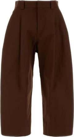 Balenciaga Brown Loose Pleated Pants