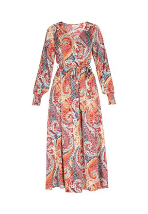 Usha jurk Dames Oranje Veelkleurig