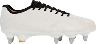 Canterbury Of New Zealand Mens Unisex Adult Stampede Groundbreak Pro Soft Ground Rugby Boots (White/Black) - Size UK 10.5