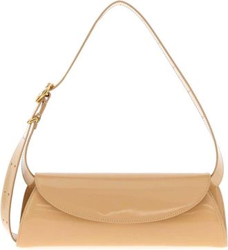 Jil Sander Cannolo Small Shoulder Bag - Dames - Schoudertassen - Geel - ONE Size - Leer - Tassen
