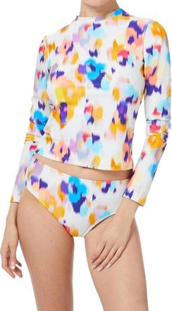 Change of Scenery Stephanie Rash Guard In Floral Ikat