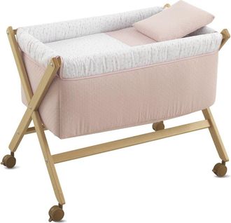 Cambrass Minicuna tijera madera rosa/natural 55x87x74 cm