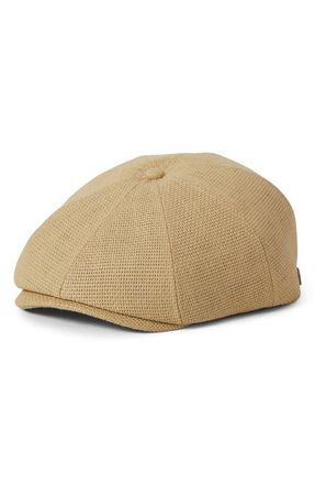 Brixton Brood Driving Cap in Dark Tan Straw at Nordstrom, Size X-Small