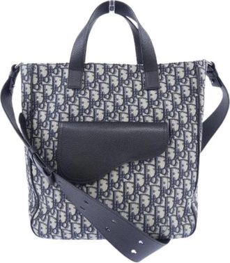 Dior Pre-owned Oblique Jacquard Tote Bag - Dames - Vintage Shopper - Blauw - ONE Size - Vintage