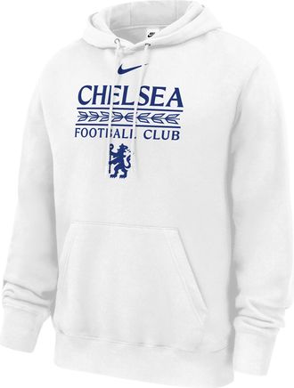 Nike Chelsea Club Fleece Nike Mens Pullover Hoodie in White | M31233P083CHFC-WHT