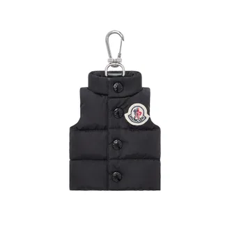 Moncler Moncler Down Vest Shape Key Ring, Men, Black, Size: One Size