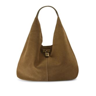 Kurt Geiger Womens Suede Brixton Slouch Hobo Bag - Camel - One Size