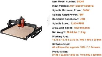 OEM Fresadora Cnc, Control De 3 Ejes, Capacidad De Grabado Y Tallado, 40 X 40 Cm, 300 W
