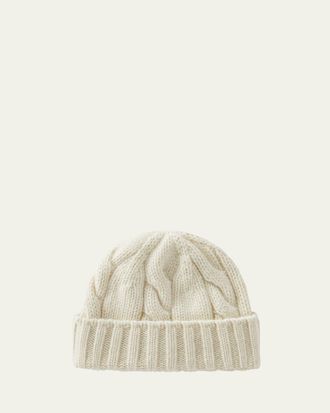 Loro Piana Cashmere Cable Knit Beanie