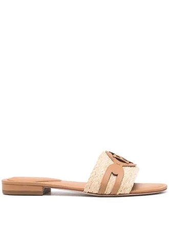 Lauren Ralph Lauren Alegra leather slides - Neutrals