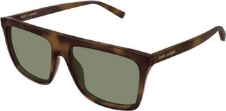Saint Laurent Sunglasses, male, Brown, Size: 59 MM Rectangular Sunglasses