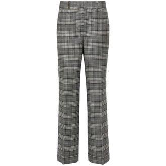 PESERICO Tartan Check Wollen Broek - Dames - Straight fit broeken - Veelkleurig - XL - Wol - Broeken