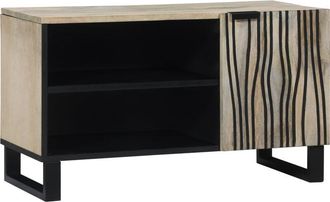 vidaXL Vidaxl - Gabinetes y estantes de almacenamiento de medios Blanco y Negro