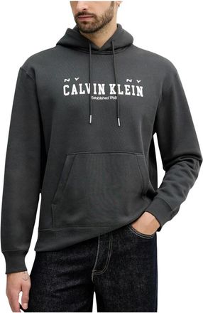 Calvin Klein Jeans Hoodies & sweatvesten, Heren, Grijs, S, Hoodies