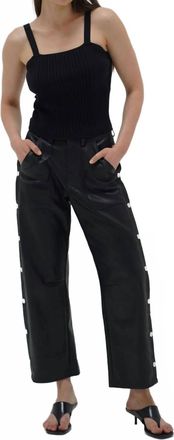 LnA Simone Barrel Leg Pant In Black