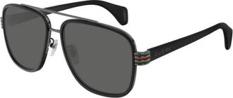 Gucci Gg 0448S Zonnebril - Heren - Zonnebrillen - Zwart - 58 MM - Accessoires