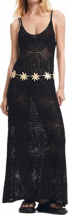 Desigual Mina Mesh Maxi Dress In Black
