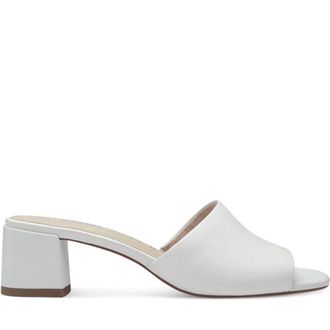 Tamaris Leren Muiltje - Dames - Muiltjes - Wit - 39 EU - Leer - Schoenen