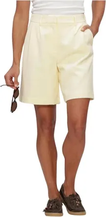 Y.A.S Y.a.s, Korte Broeken, Dames, Beige, L, Linnen, Short Shorts