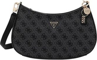 Guess Handtas met Print en Ritssluiting - Dames - Schoudertassen - Grijs - ONE Size - Tassen