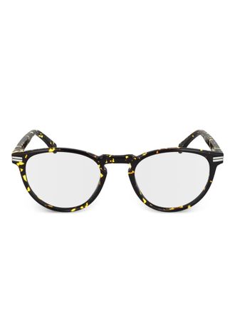 Lacoste tortoiseshell round-frame glasses - Brown