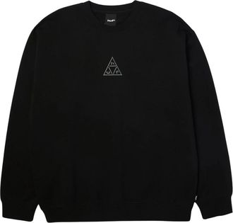 HUF Triple Triangle Geborduurd Sweatshirt - Heren - Sweatshirts - Zwart - XS - Katoen - Hoodies & sweatvesten