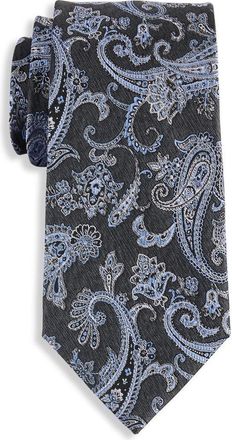 Michael Kors Big & Tall Dallard Paisley Tie in Black at Nordstrom, Size X-Large