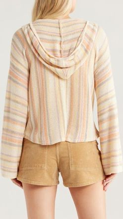 Billabong Baja Beach Stripe Hoodie in Sunflower at Nordstrom, Size X-Small