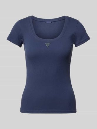 Guess Slim Fit T-Shirt mit Logo-Applikation in Marine, Gr&ouml;&szlig;e XL
