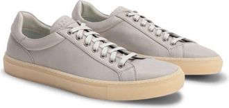 Robert Barakett Terrence Low Top Leather Sneaker in Stone at Nordstrom, Size 10.5