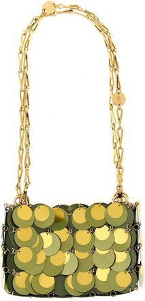 Paco Rabanne Kaki Sparkle Nano Shoulder Bag
