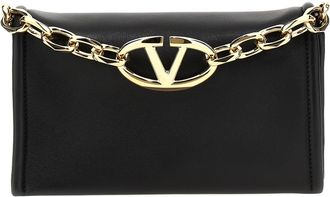 Valentino Garavani Valentino Garavani V Logo Chain Clutch Bag