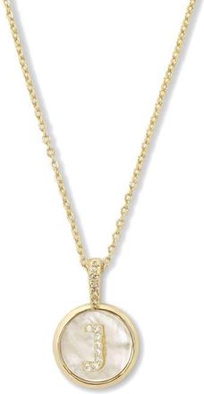Melinda Maria Baby Love Letters Initial Pendant Necklace in Gold J at Nordstrom