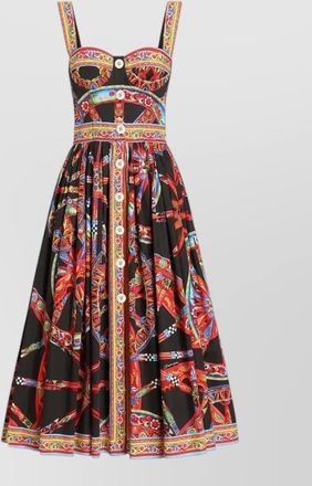 Dolce & Gabbana cotton carretto print midi dress