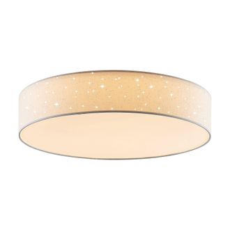 Lindby Lindby - L&aacute;mpara De Techo Led ellamina En Blanco Textura, Tela, Tejido, Seda