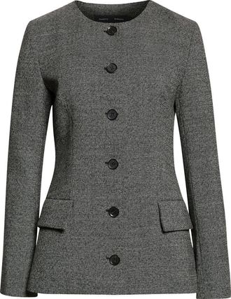 Proenza Schouler Annemarie Stretch Wool Mélange Jacket in Dark Grey Melange at Nordstrom, Size 12