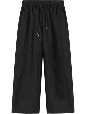 Áeron Gilbert trousers - women - Linen/Flax/Polyamide - L - Black