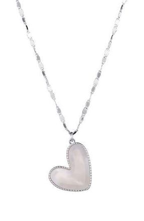 Adornia Mother-of-Pearl Heart Pendant Necklace in White at Nordstrom Rack